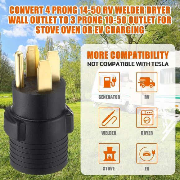 RV Surge Protector 50amp RV Circuit Analyzer 12000J + 14-50P to 10-50R Adapter - Picture 13 of 16